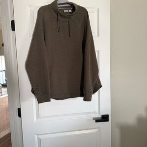 L.L. Bean Brown Waffle Knit Pullover
